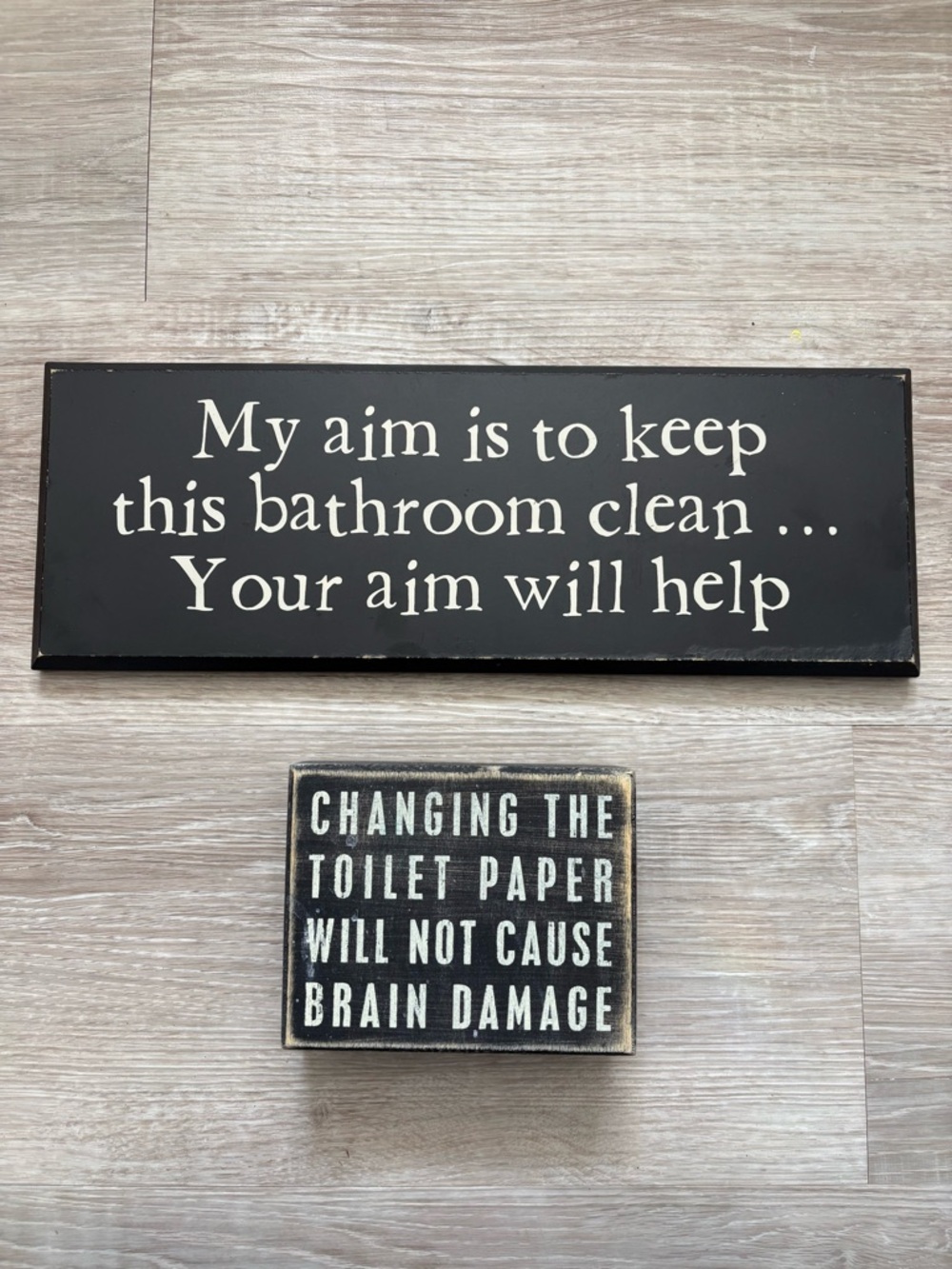 💥2/$33💥 Bathroom Wall Sign Set - Funny Graphic